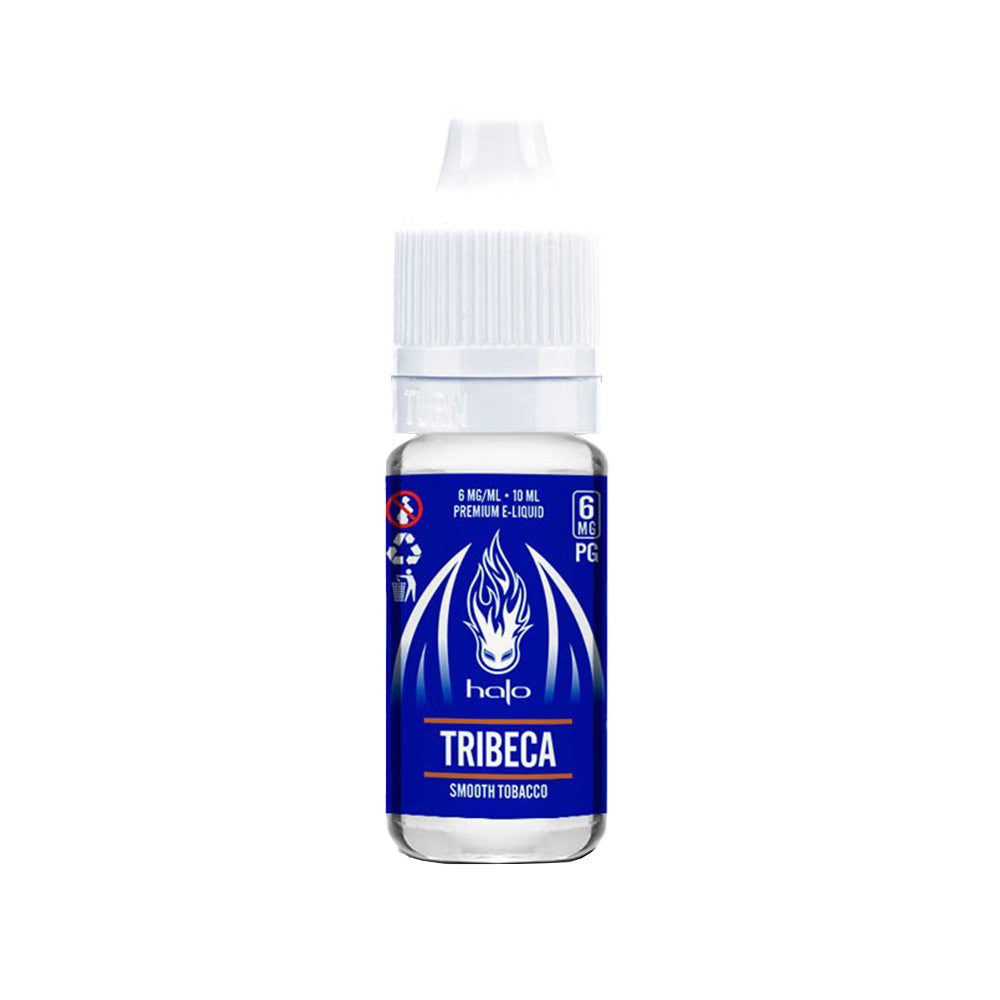 E-liquide TRIBECA 10 ml - Halo. E-liquide TRIBECA avec flacon transparent et étiquette bleue