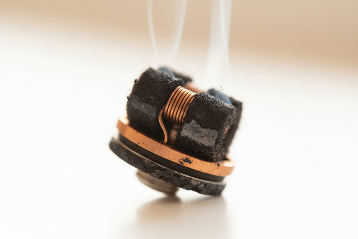 Goût brûlé en cigarette électronique : pourquoi votre résistance crame vite et comment l'éviter