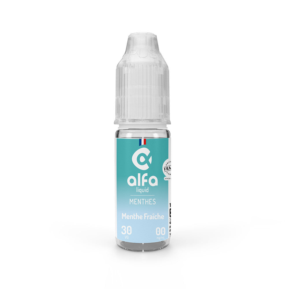 E-liquide Menthe fraîche 10ml - Alfaliquid DLUO