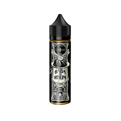 E-liquide Baba au Rhum Vegetol 50 ml - Curieux. E-liquide Baba au Rhum Vegetol 50 ml bouteille noire avec étiquette décorative blanche