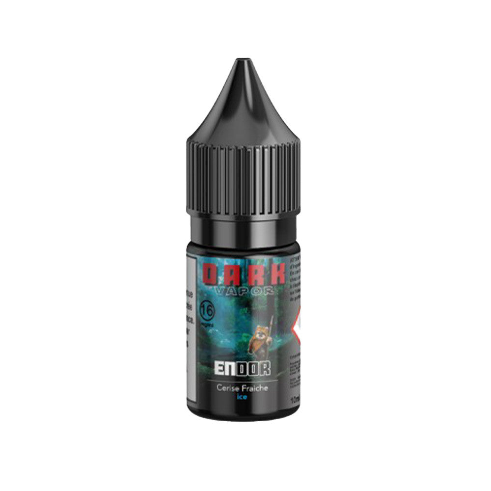 E-liquide Endor 10 ml - Dark Vapor. E-liquide Endor flacon noir avec étiquette colorée et texte rouge et blanc