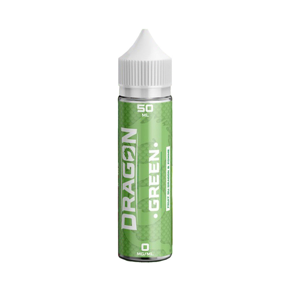 E-liquide Green 50 ml - Dragon flacon transparent avec étiquette verte