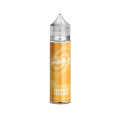 E-liquide Mango Yellow 50 ml - Les Smoothies - Nébula. E-liquide Mango Yellow avec flacon plastique transparent et étiquette jaune