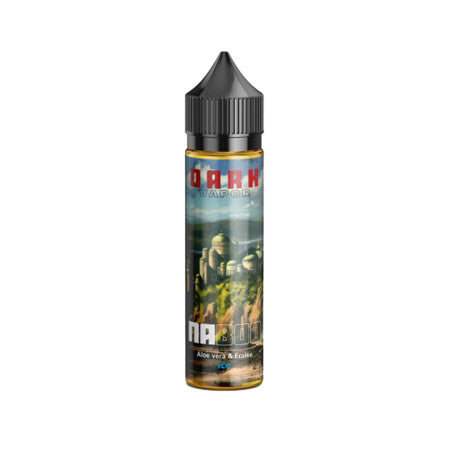 E-liquide Naboo 50 ml - Dark Vapor. E-liquide Naboo 50 ml avec flacon transparent et étiquette colorée représentant un paysage