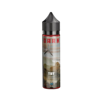 E-liquide Tatwin 50 ml - Dark Vapor. E-liquide Tatwin 50 ml - flacon transparent avec bouchon noir et étiquette colorée à dominante rouge