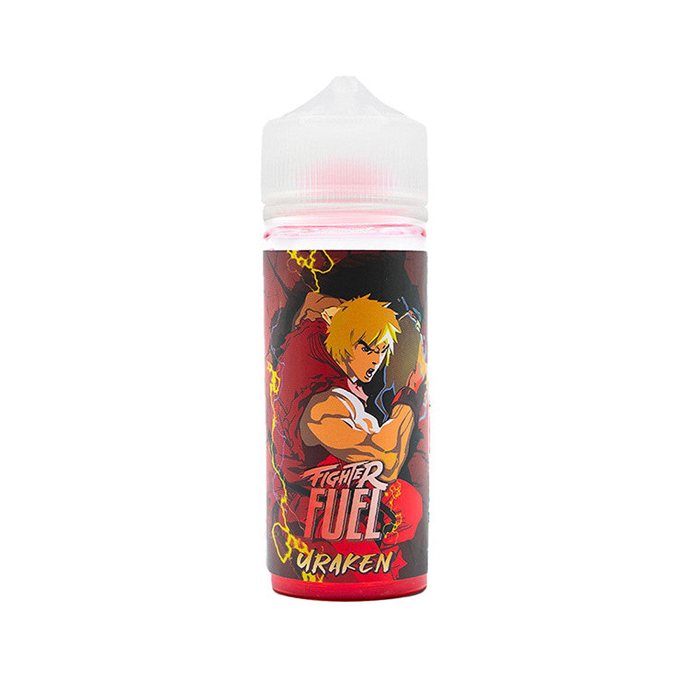 E-liquide Uraken 100 ml - Fighter Fuel. E-liquide Uraken avec illustration de personnage de bande dessinée en posture de combat