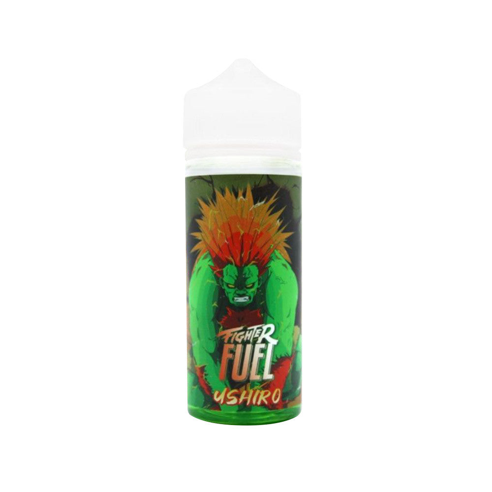 E-liquide Ushiro 100 ml - Fighter Fuel. E-liquide Ushiro avec illustration d'un personnage vert aux cheveux rouges
