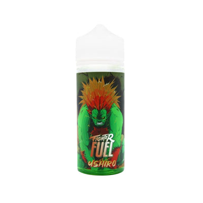 E-liquide Ushiro 100 ml - Fighter Fuel. E-liquide Ushiro avec illustration d'un personnage vert aux cheveux rouges