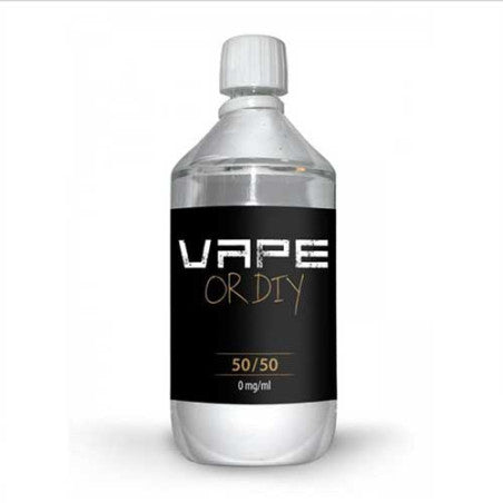 Base 50/50 PG/VG - Vape Or DIY 1L. Base 50/50 PG/VG - Vape Or DIY flacon transparent avec étiquette noire