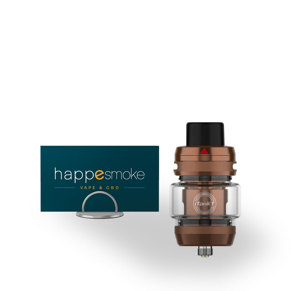 Clearomiseur Itank 6 ml - Vaporesso. Clearomiseur Itank 6 ml en métal bronze avec réservoir en verre transparent