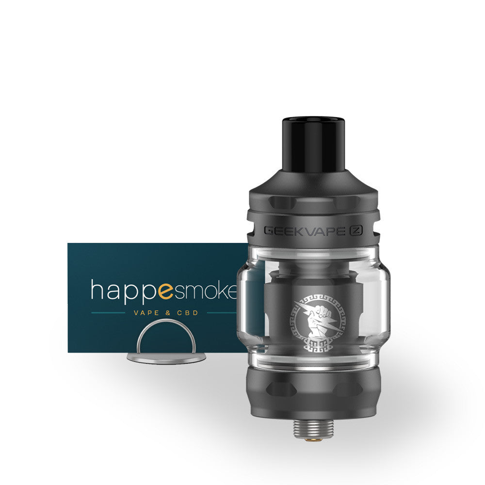Clearomiseur Z Nano V2 - GeekVape. Clearomiseur Z Nano V2 gris métallique avec réservoir en verre transparent